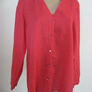 EILEEN FISHER Linen Button Down Shirt